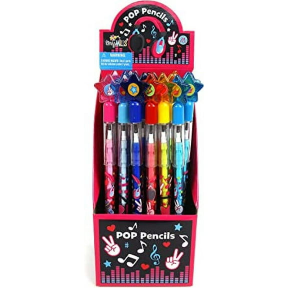 TINYMILLS 24 Pcs Music Multi Point Pencils for Classroom Party Favors