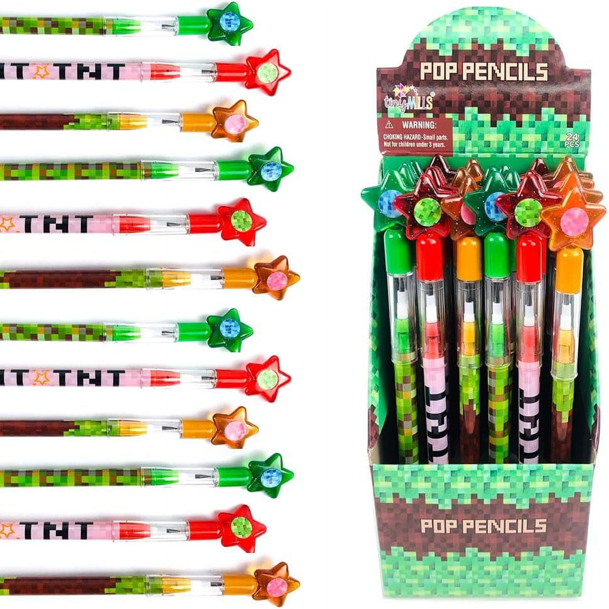 60 Pieces Christmas Stackable Pencils Christmas Multi Point