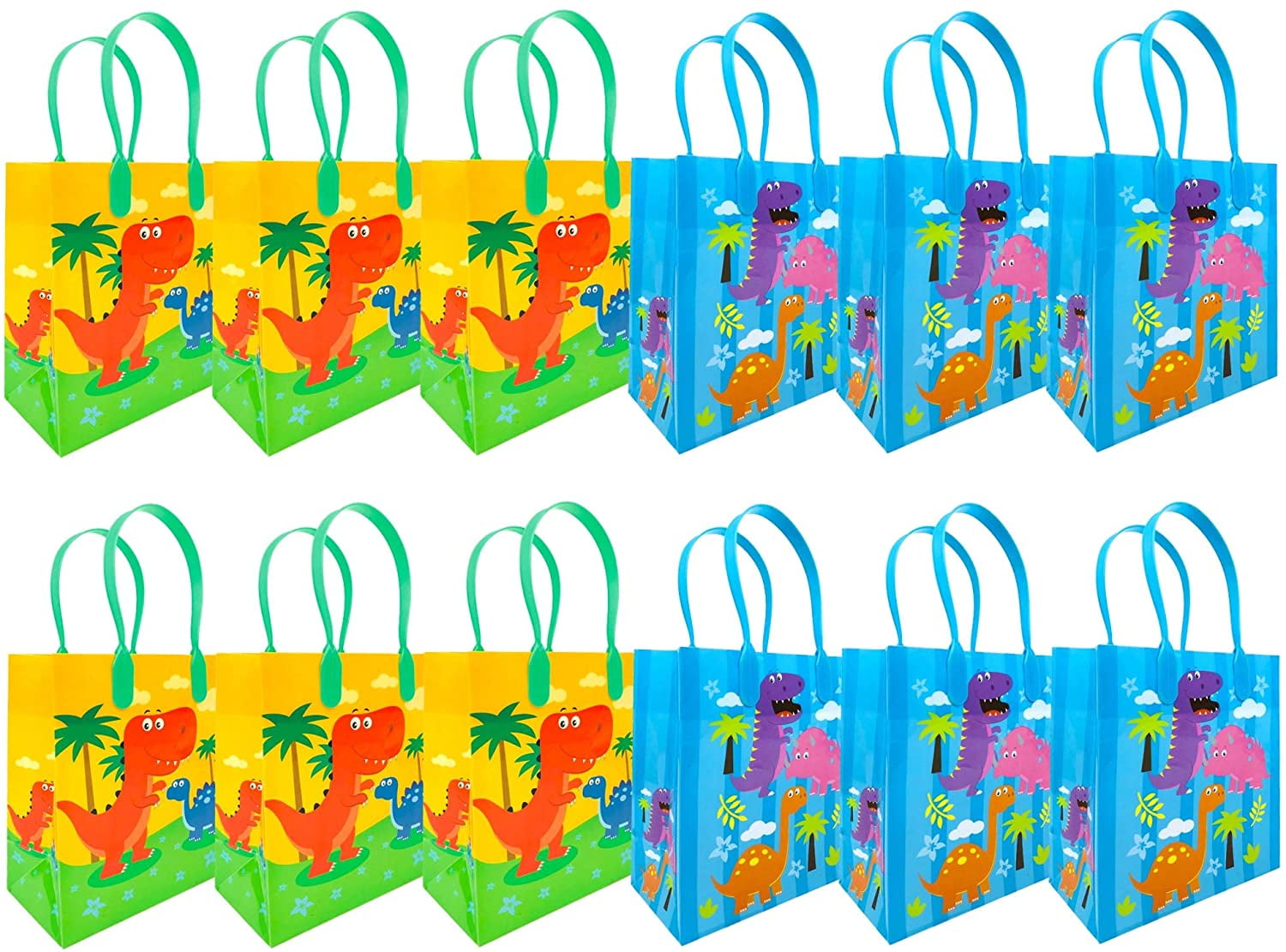 TINYMILLS Dinosaur Party Favor Treat Bags Goody Bags with Handles for — free download