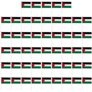 TINYSOME 10/50PCS Hand Held Mini Palestine Flags Small Palestinian Flags on Stick Round Top National Country Flags for Parades