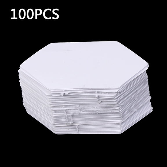 TINYSOME 100Pcs Stretched Hexagon Templates Paper Quilting Patchwork Sewing Craft DIY