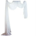 thumbnail image 1 of TINYSOME 197x59 Inch White Sheer Canopy Bed Curtain Elegant Voile Window Scarf Topper Valance Outdoor Ceremony Wedding Arch Decoration Drapes Backdrop, 1 of 10