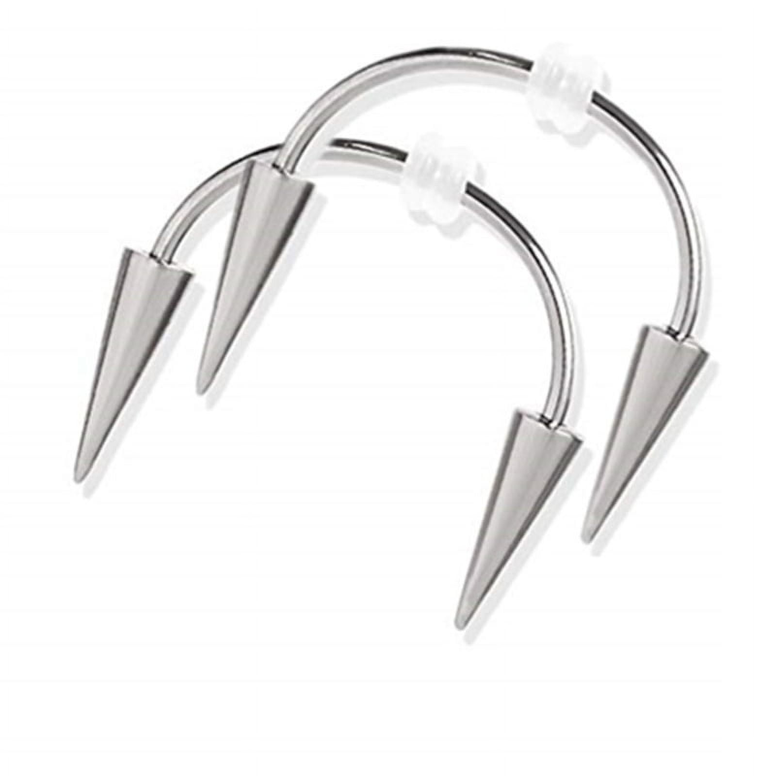 Bijoux Piercing Dents De Vampire - 2Pcs 16g Acier Chirurgical - Style Gothique