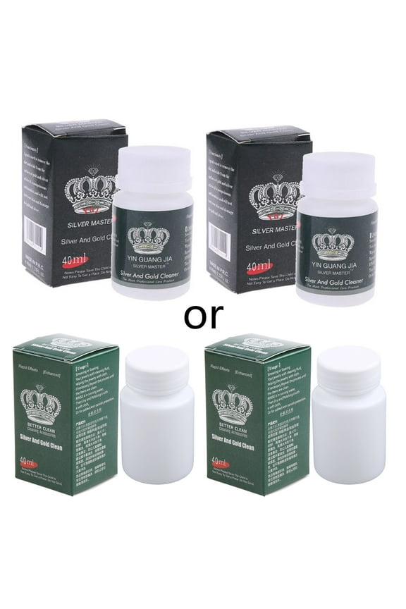 2Pcs Jewelry Cleaning Versatile Rust Remover Anti Tarnish for Protection Ring D1am0nd Rust Detergent 40ml Silver Gold Clean