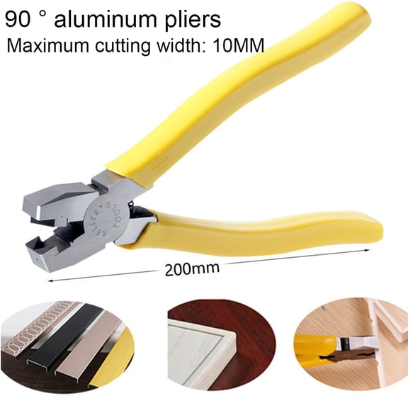 TINYSOME 8 Inch 90 Degree Aluminum Alloy Folding Pliers V-groove Slot Notch Cutter for Bending Frames