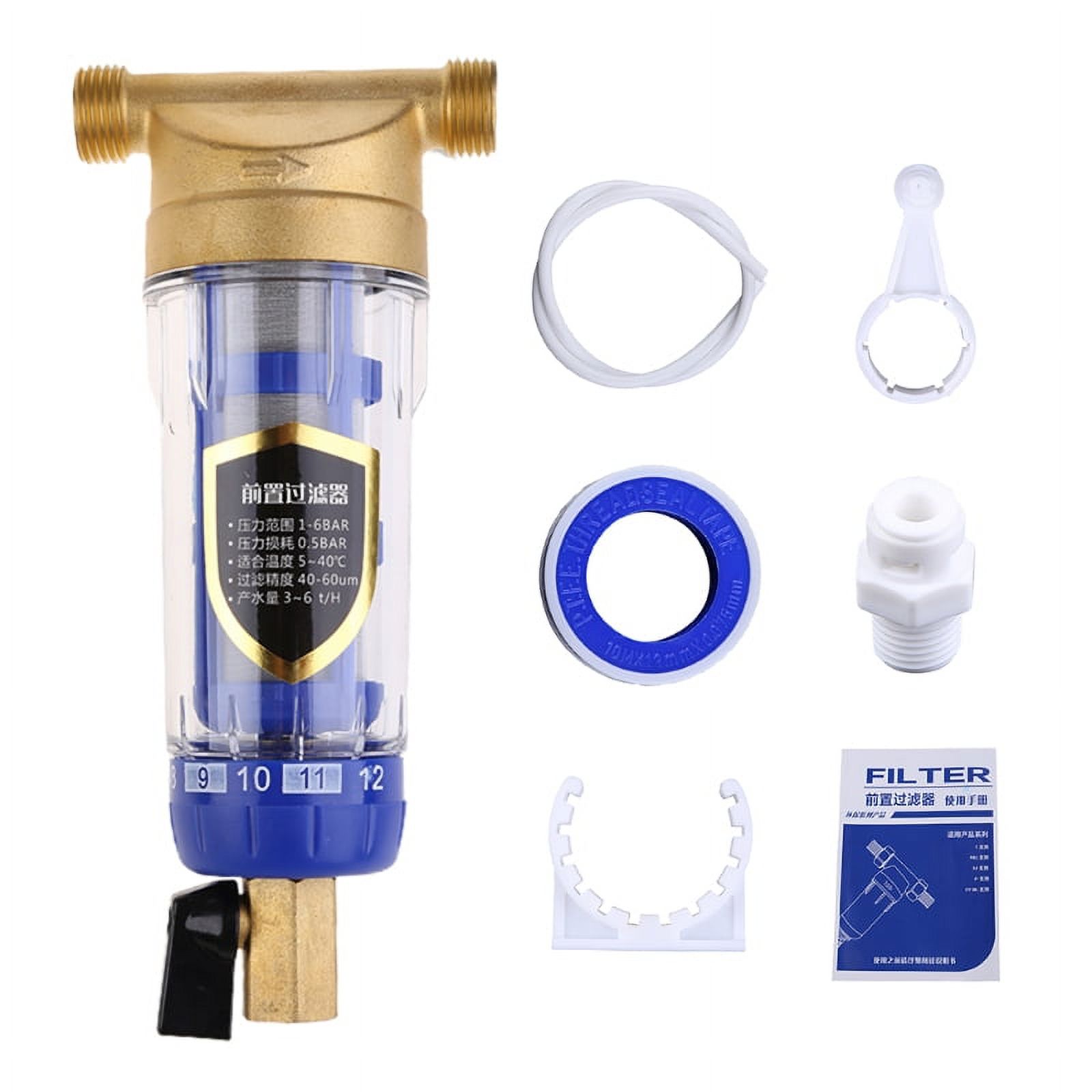 TINYSOME Backwash Water Filters Inline Prefilter for Municipal Tap Water and RV