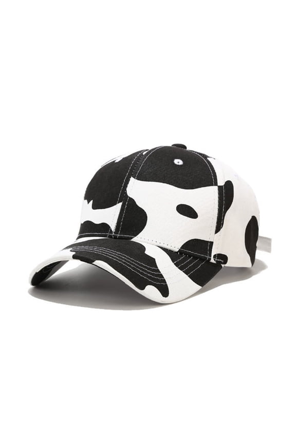 Baseball Cap Cow Print Outdoor Sport Adjustable Trucker Hat