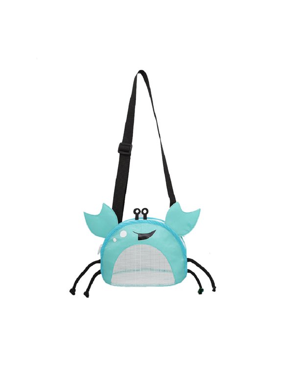 Beach Mesh Bag Cute Crab Shaped Shell Bags for Holding Beach Shell ,Toy