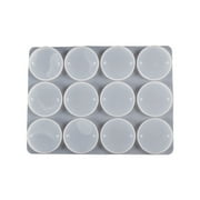 TINYSOME Circle Pendant Resin Mold with 2 Hole for DIY Craft Round Keychain Silicone Mold