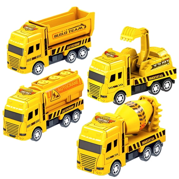 TINYSOME City Construction Toy Trucks for Preschool Kindergarten Boy for w/ Friction Acti