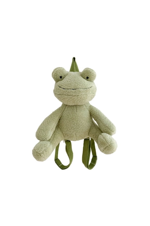 Cute Backpack Cute Plush Frog Shaped Backpack Bag with Adjustable Strap