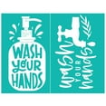 thumbnail image 1 of TINYSOME DIY Silk Screen Printing Stencil Self-Adhesive Wash Your Hands Mesh-Stencils, 1 of 8