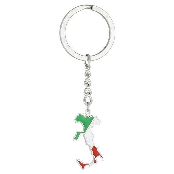 TINYSOME Durable Italy Map Keychain Elegant Italy Map Keyring Map Key Holder for Daily