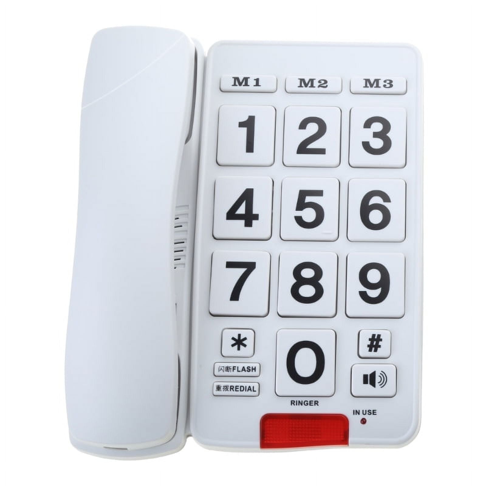 TINYSOME Fixed Landline Phone Big Button Amplified Home Phone with Loud