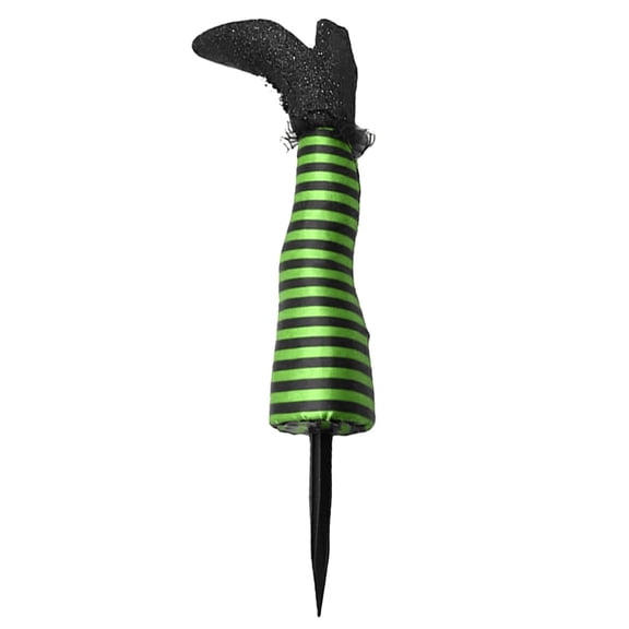 TINYSOME Halloween Evil Witch Leg Props Upside Down Wizard Feet with Boot Stake Ornament Decoration for front Yard Lawn