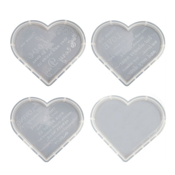 TINYSOME Heart Silicone Molds for Resin,Heart Resin Mold,Epoxy Resin Molds for Flowers Preservation,Heart Coaster Casting Molds