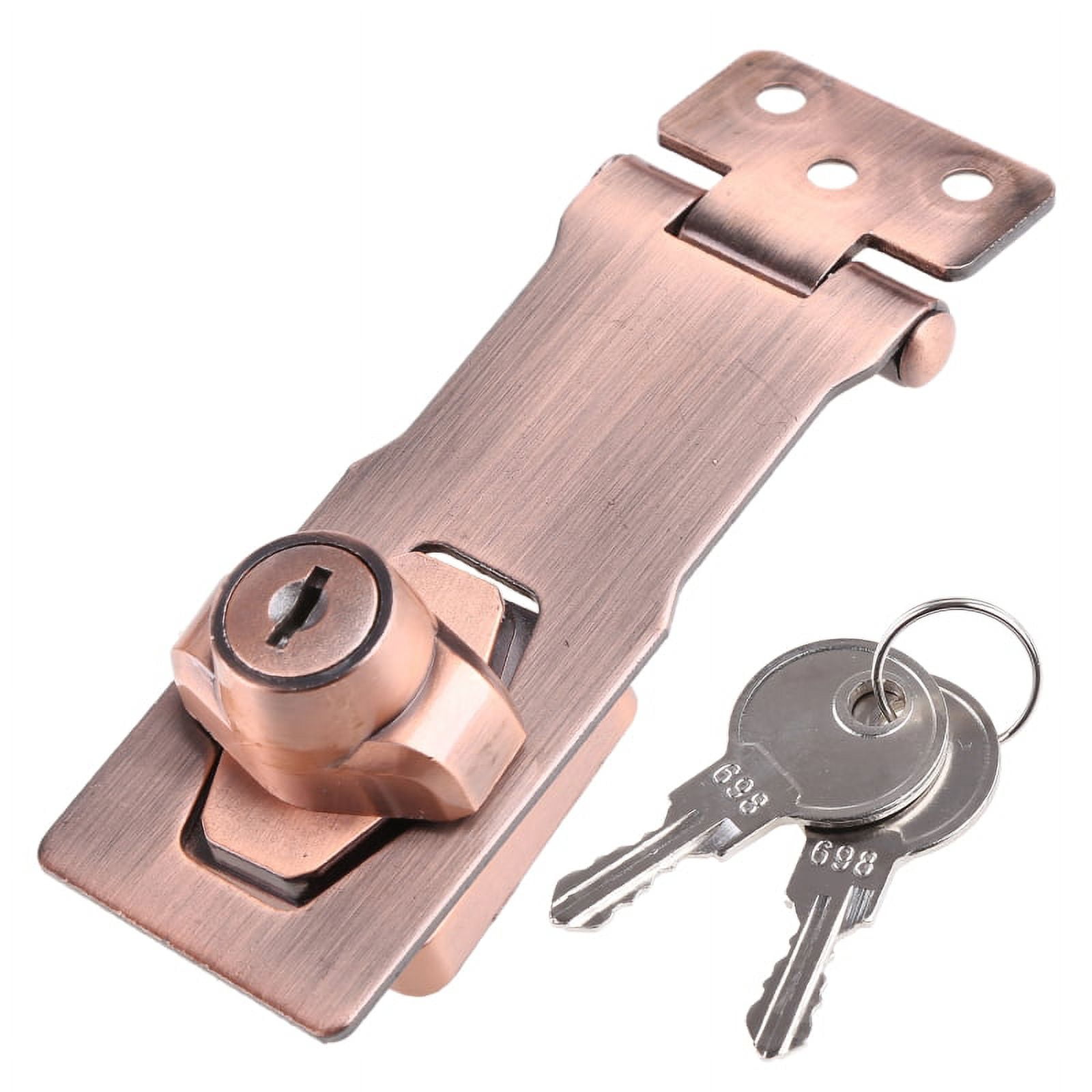 TINYSOME Keyed Hasp Locks Twist Knob Keyed Locking Hasp Padlock Set for