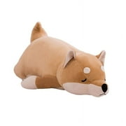 TINYSOME Long Cartoon Shiba Dog Plushie Pillow Stuffed Pillows Cute for Sleeping