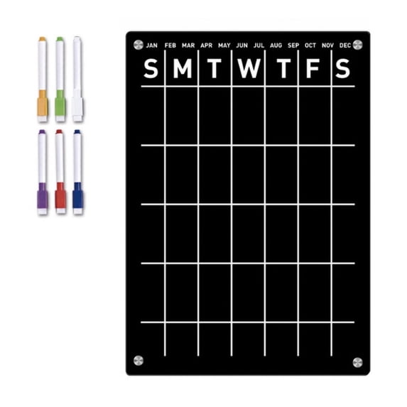 TINYSOME Magnetic Chalkboard Calendar Weekly To-do-list Board Grocery Shopping List