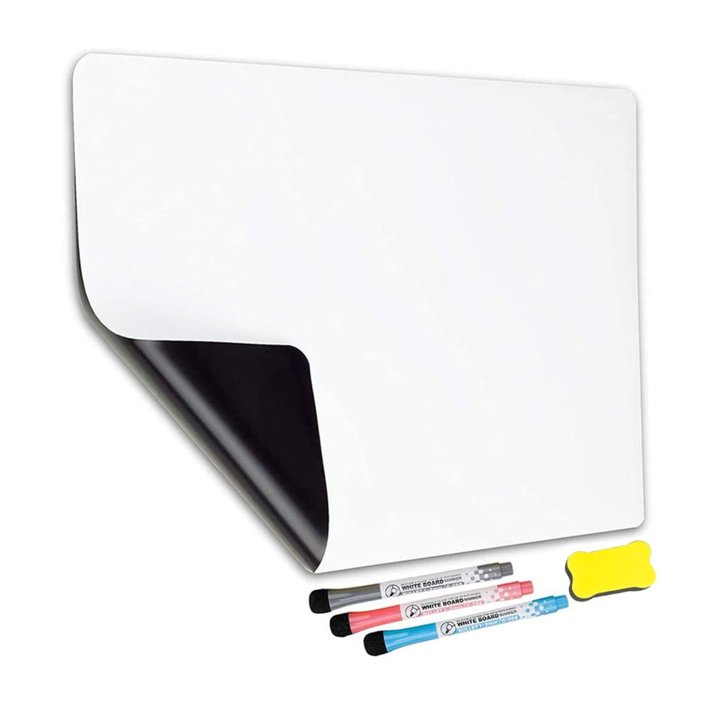 TINYSOME Magnetic Fridge Whiteboard-Sheet with Drying Erase 3 Markers ...
