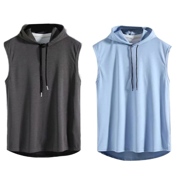 TINYSOME Men Workout Hooded Tank Tops Muscle Cut Off T Shirt Sleeveless Gym Training