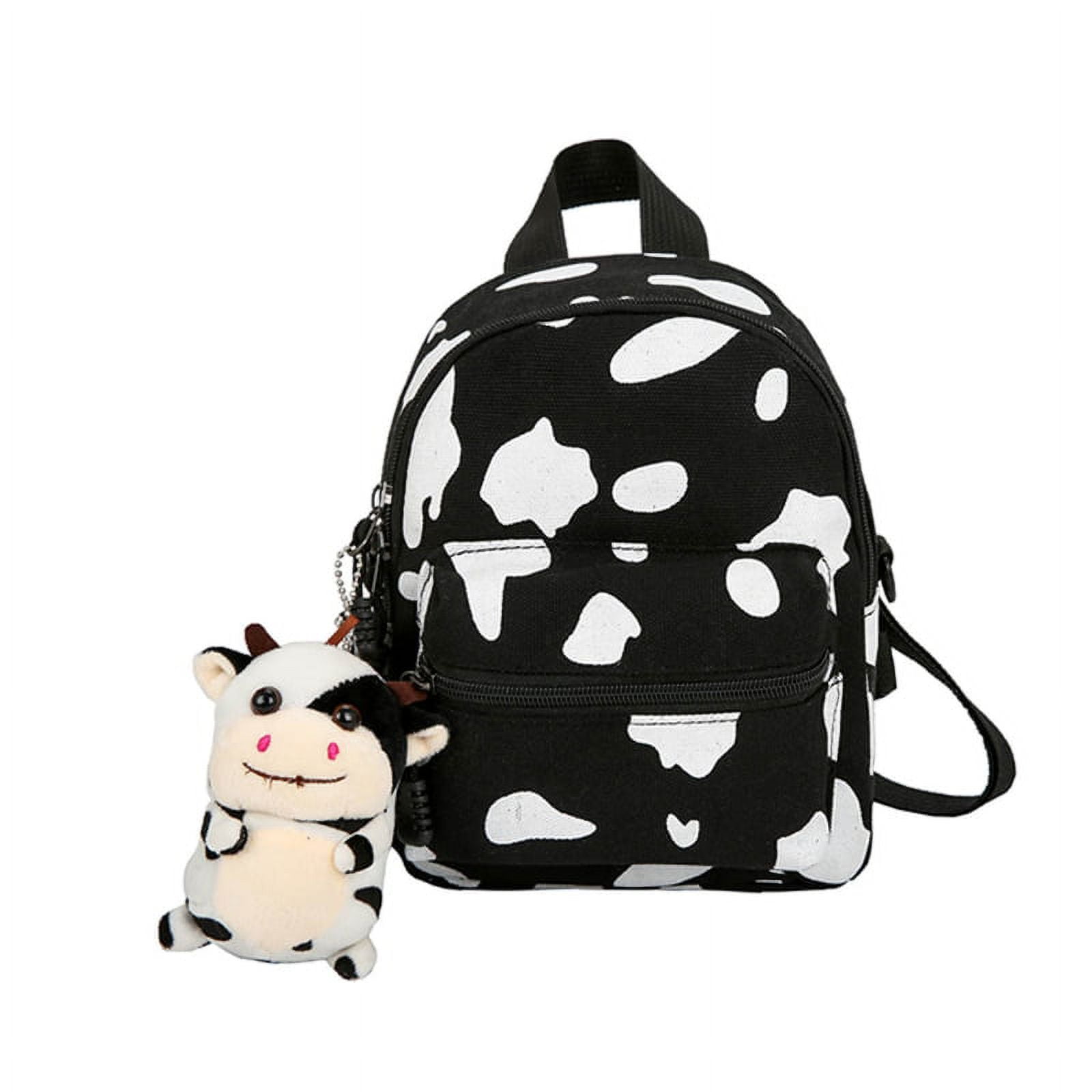 Cow print bookbag sale