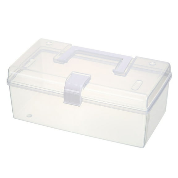 TINYSOME Portable Clear Storage Box with Handle Tool Organizer Adults Toy Tool Organize