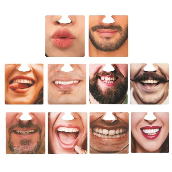 TINYSOME Set of 10 Enjoyable Face Coaster Unique Cup Pads Multi Functional Coaster