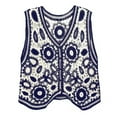 thumbnail image 1 of TINYSOME Summer Crochet Vest Waistcoat for Women Knit Floral Sleeveless Cropped Cardigan, 1 of 20