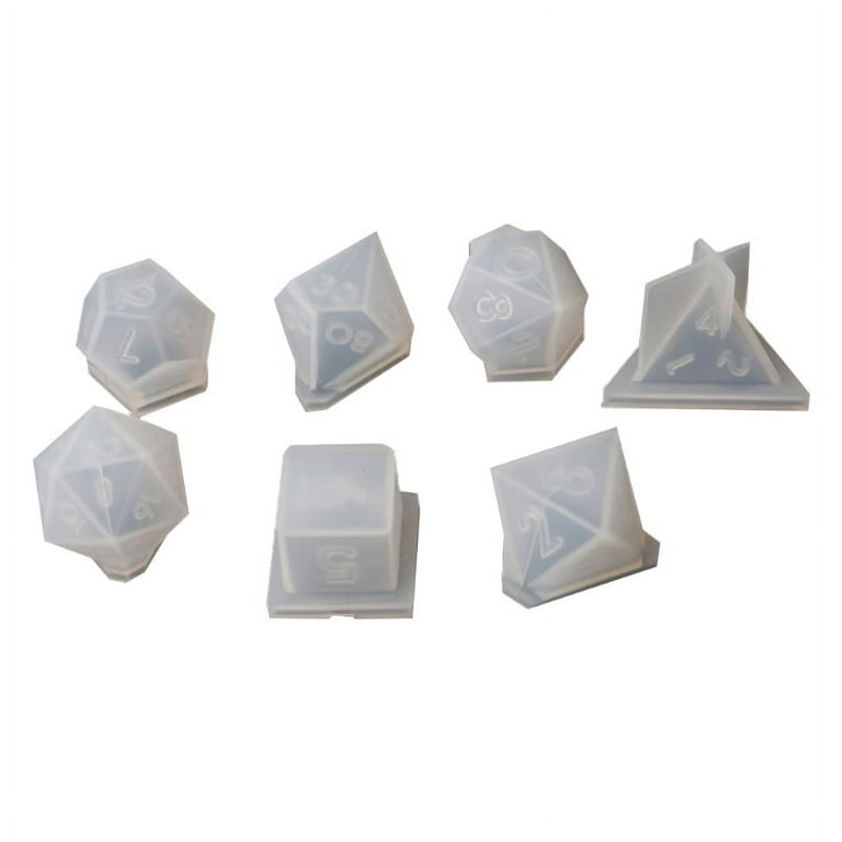 TINYSOME Various Shapes Dice Fillet Square for Triangle Dice Mold Crystal  Epoxy Mold Kit 