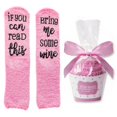 thumbnail image 1 of TINYSOME Women Fuzzy Plush Slipper Socks If You Can Read This Wine Hosiery Cupcake Gifts, 1 of 14