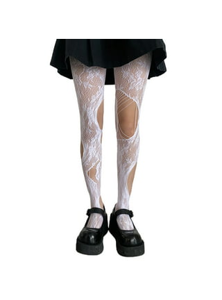  HeiBai Xiong Goth Fishnets Socks Punk Skull Tights Sheer  Pantyhose Stockings For Women: Clothing, Shoes & Jewelry