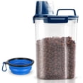 thumbnail image 1 of TIOVERY Upgraded Dog Food Storage Container Small, Cat Food Container Airtight, Pet Food Container Dispenser with Pour Spout, Measuring Cup and 4 Seal Buckles for Dogs, Cats, Birds (Blue), 1 of 9