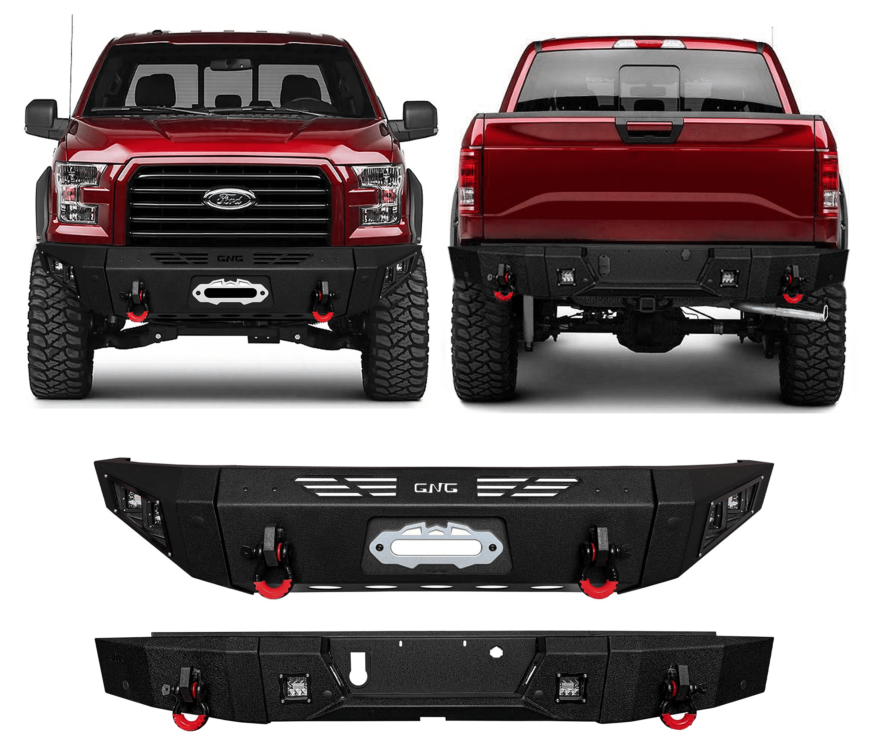 TIOYAR Compatible with 2015-2016-2017 Ford F150 (Not fit Raptor) Front ...