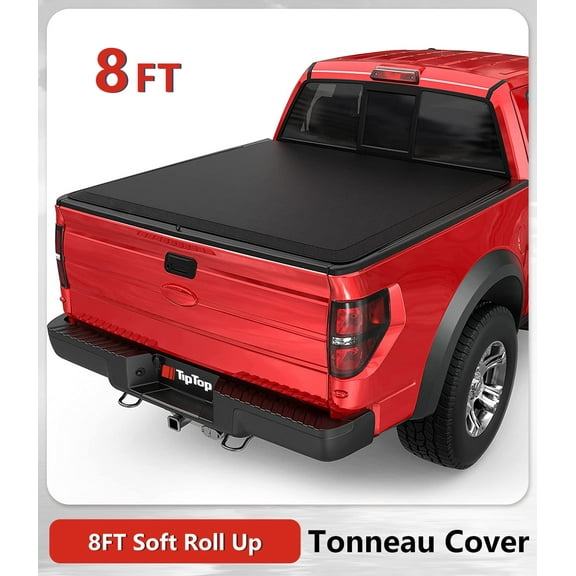 TIPTOP Soft Roll-Up Tonneau Cover Truck Bed For 1999-2016 Ford F-250 SuperDuty & F-350 SuperDuty 8ft Bed (98") | TP1 |