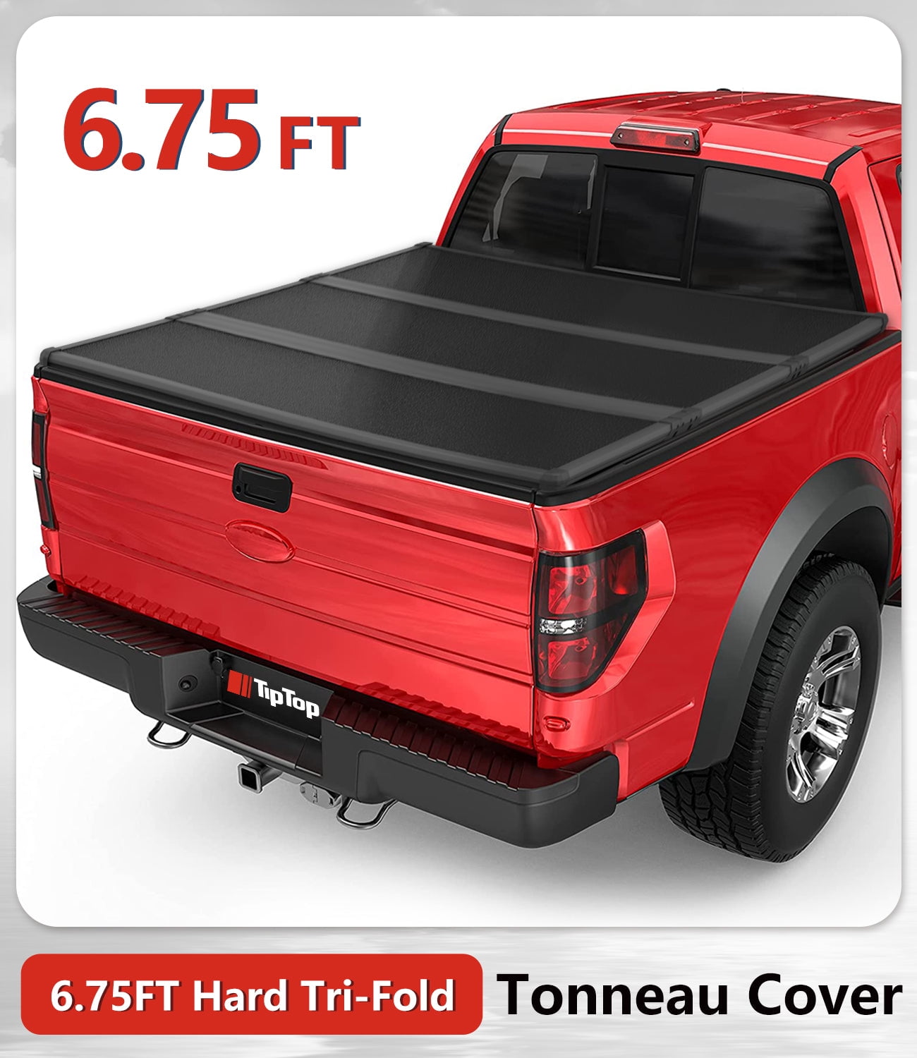 TIPTOP TriFold Hard Tonneau Cover Truck Bed FRP On Top For 19992023