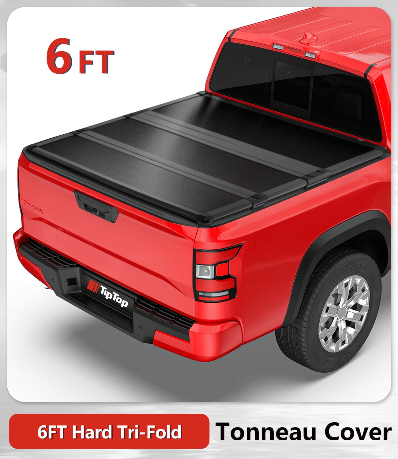 TIPTOP TriFold Hard Tonneau Cover Truck Bed FRP On Top For 20052023