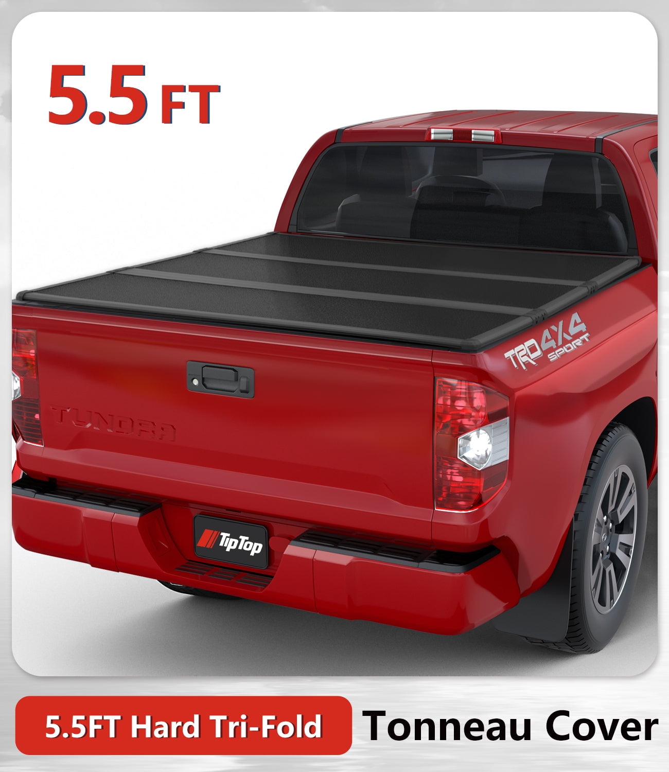 TIPTOP TriFold Hard Tonneau Cover Truck Bed FRP On Top For 20072021