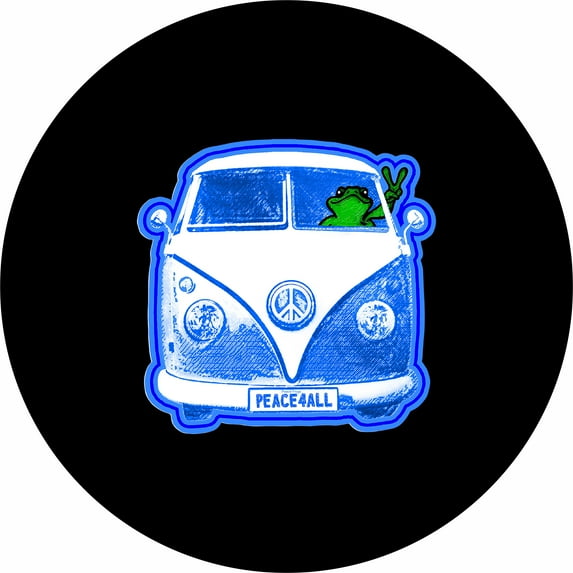TIRE COVER CENTRAL Hippie at Heart Peace Spare Tire Cover235/70R16