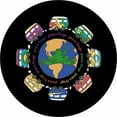 thumbnail image 1 of TIRE COVER CENTRAL Van Circling Planet Spare Tire Cover 175/80R13, 1 of 4