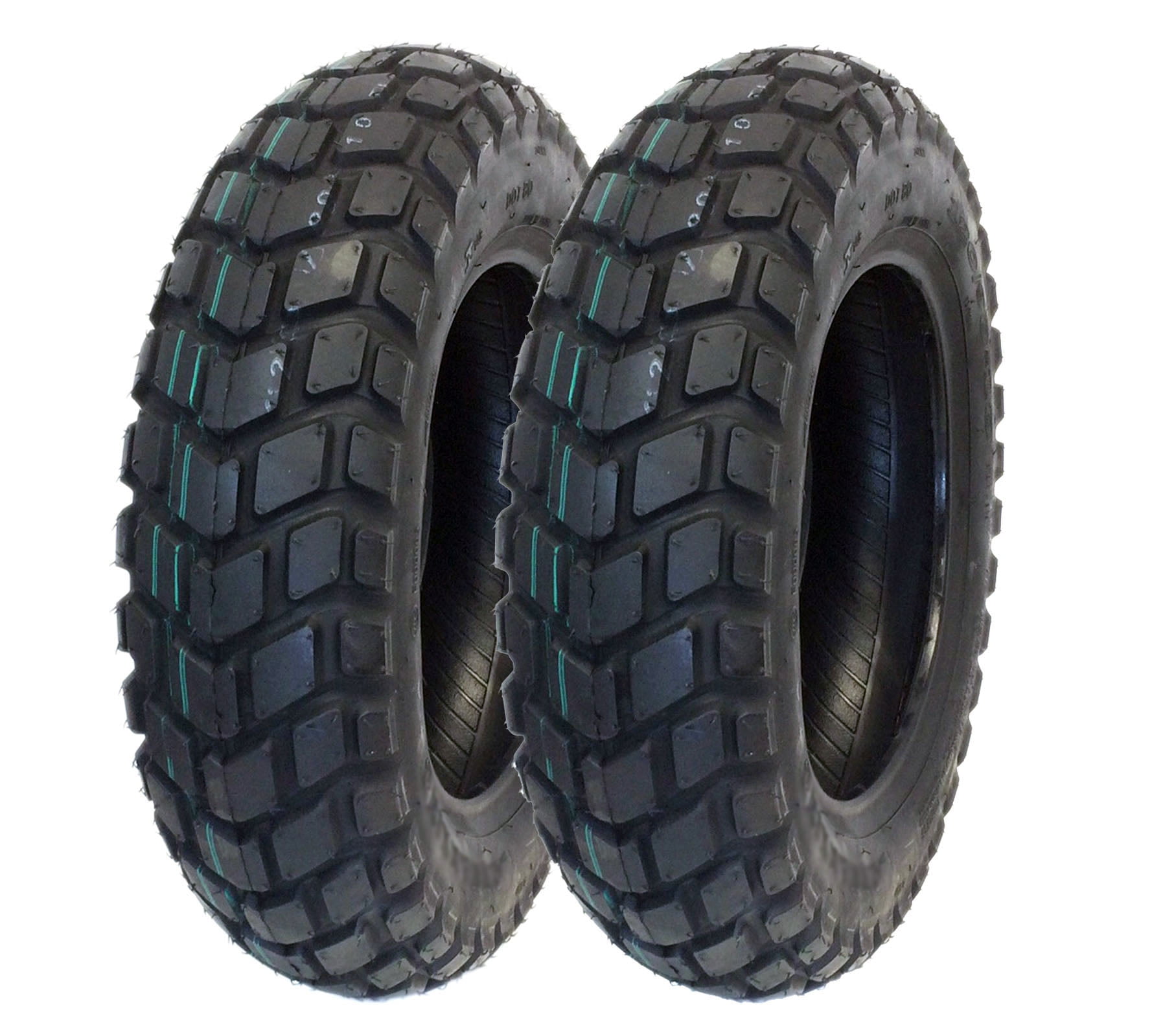 HONDA Ruckus & KYMCO Cobra Motorcycle Moped Tire Set: Front 120/90-10 ...