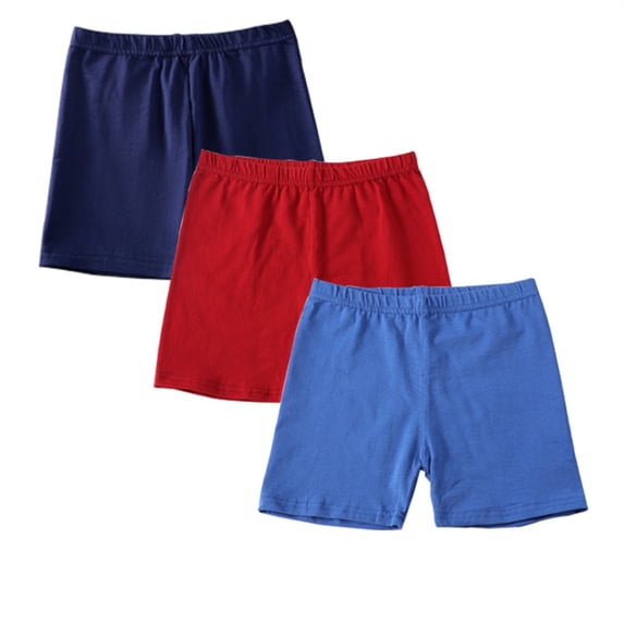 TIREOW 3 Pack Girls Athletic Bike Shorts Cartwheel Elastic High Waist Yoga Dance Gym Training Leggings Breathable Slim Fitting Shorts
