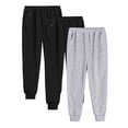 thumbnail image 1 of TIREOW 3-Pack Girls Sweatpants, High Waisted Drawstring Active Joggers, Soft Athletic Pants with Pockets for Kids Winter (Grey, 5-6 Years), 1 of 9