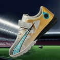 thumbnail image 1 of TIREOW Boys Girls Turf Cleats Youth Firm Ground Lace-Up Non-Slip Foot Ball Sports Shoes Football Baseball Outdoor Indoor Soccer Shoes Training Sneaker, 1 of 8