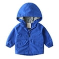 thumbnail image 1 of TIREOW Comfortable Overcoat for Boy's and Girl's Toddler Boys and Girls Fashionable Solid Color Hooded Lined Windbreaker Lightweight Kids Jacket, 1 of 9