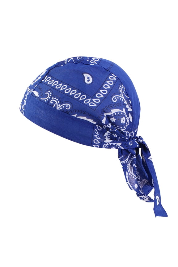 Cotton Cap Sweat Wicking Head Wraps Breathable Liner Beanie Dew Rags for Men Pattern Bandanna Biker Head Wraps Quick-Drying Hats