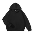 thumbnail image 1 of TIREOW Girls Basic Thin Hoodies Tops Solid Color Long Sleeve Hooded Sweatshirts with Front Pocket Kids Cotton Loose Casual Pullover Sweatshirt, 1 of 9