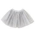 thumbnail image 1 of TIREOW Girls Glittery Sequin Tutu Tulle Layered Skirt Puffy Mesh Sequin Skirts Daily Pompous Birthday Dance Party Princess Short Skirts, 1 of 9