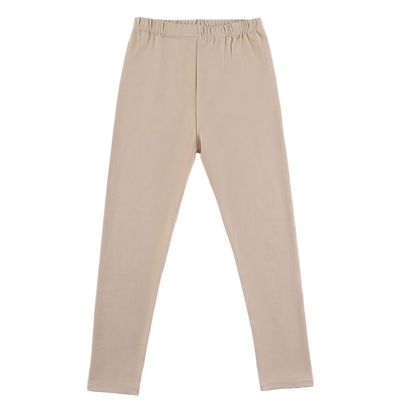 TIREOW Girls Leggings Solid Color Elastic Waist Full Length Basic Leggings Soft Comfortable Stretch Footless Skinny Pants