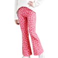 thumbnail image 1 of TIREOW Girls Leopard Print Flare Pants Elastic Waist Stretchy Trousers Fashion Casual Flared Leg Pants for Daily Wear, 1 of 4